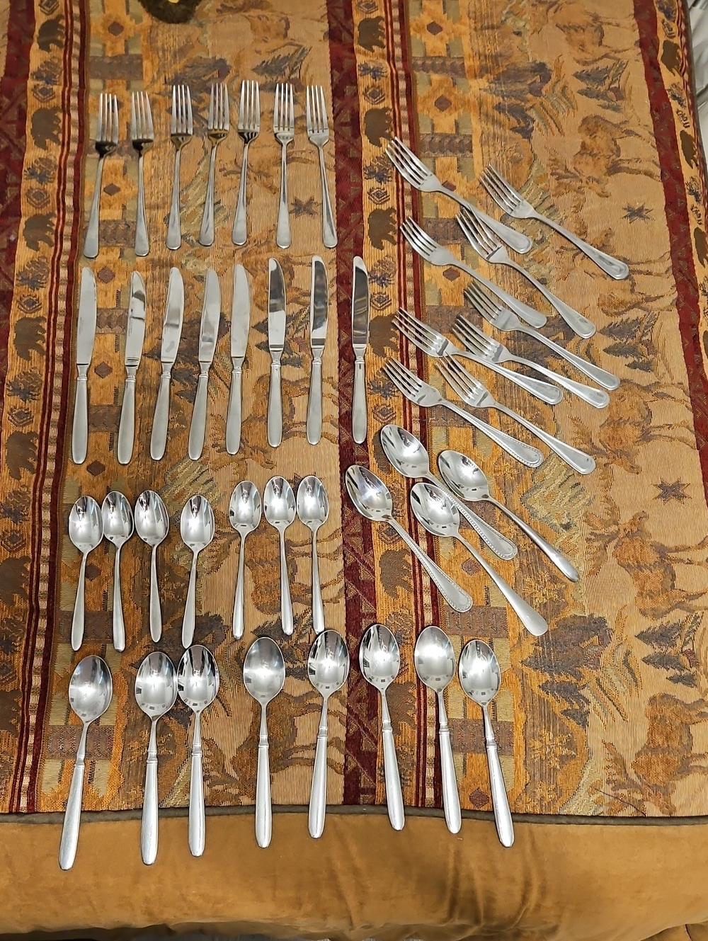 Stainless Steel Flatware Set - Silver Finish